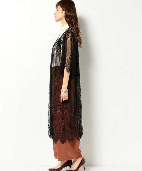 Another Edition（アナザーエディション）の「レースロングカーディガン2/AEFC LACE LONG　CGN 2◆（カーディガン/ボレロ・レディース・ブラック・フリー）」の11枚目の写真