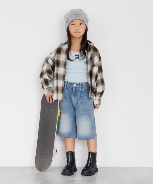 10C REPIPI（ジューシーレピピ）の「【10C REPIPI】チェックルーズシャツ（シャツ/ブラウス・キッズ・ブラウン/ブルー/レッド・130cm/110cm/120cm）」の5枚目の写真