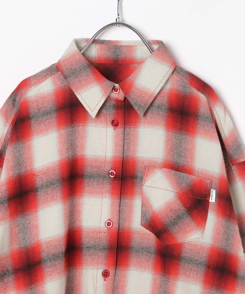 10C REPIPI（ジューシーレピピ）の「【10C REPIPI】チェックルーズシャツ（シャツ/ブラウス・キッズ・ブラウン/ブルー/レッド・130cm/110cm/120cm）」の17枚目の写真