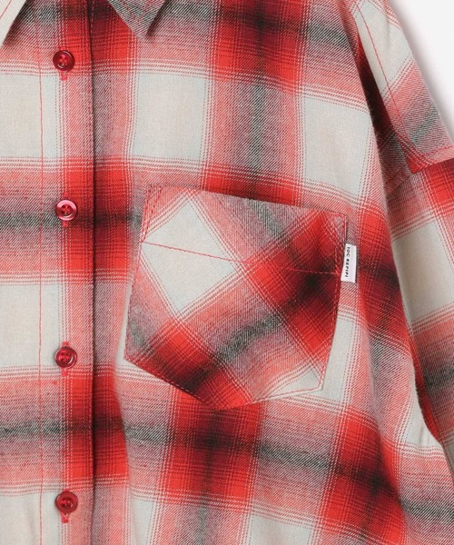 10C REPIPI（ジューシーレピピ）の「【10C REPIPI】チェックルーズシャツ（シャツ/ブラウス・キッズ・ブラウン/ブルー/レッド・130cm/110cm/120cm）」の13枚目の写真