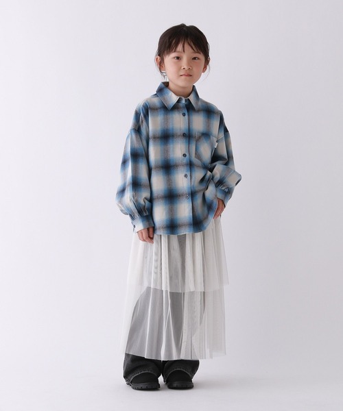 10C REPIPI（ジューシーレピピ）の「【10C REPIPI】チェックルーズシャツ（シャツ/ブラウス・キッズ・ブラウン/ブルー/レッド・130cm/110cm/120cm）」の22枚目の写真