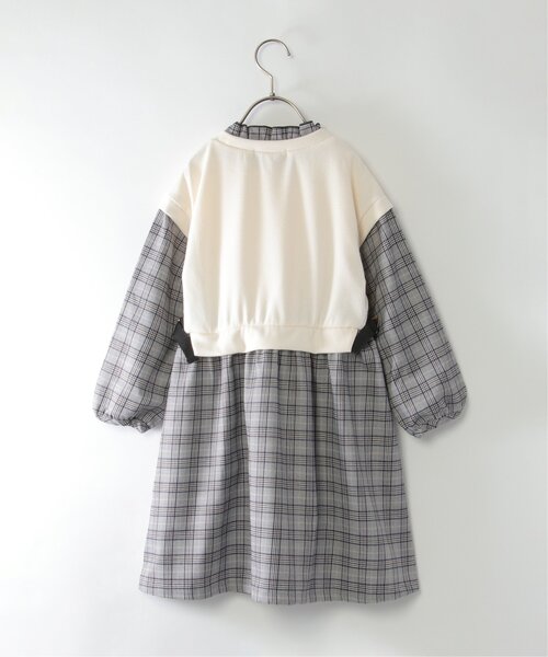 ikka（イッカ）の「ベストレイヤードドッキングワンピース（120~160cm）（ワンピース・キッズ・ライトベージュ/ブラック・150/140/130/120/160）」の8枚目の写真