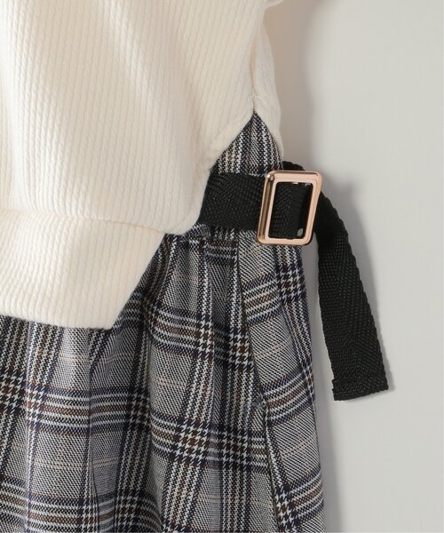 ikka（イッカ）の「ベストレイヤードドッキングワンピース（120~160cm）（ワンピース・キッズ・ライトベージュ/ブラック・150/140/130/120/160）」の15枚目の写真