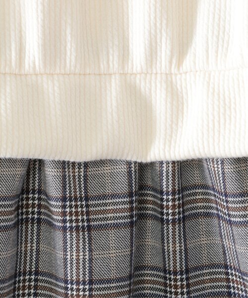 ikka（イッカ）の「ベストレイヤードドッキングワンピース（120~160cm）（ワンピース・キッズ・ライトベージュ/ブラック・150/140/130/120/160）」の16枚目の写真