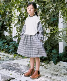 ikka | ベストレイヤードドッキングワンピース（120~160cm）(ワンピース)