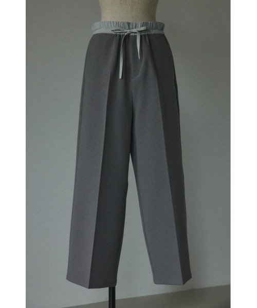 BLACK BY MOUSSY（ブラックバイマウジー）の「waist switching pants(ウエストスウィッチングパンツ)（スラックス・レディース・ブラック/グレー・1/2）」の2枚目の写真