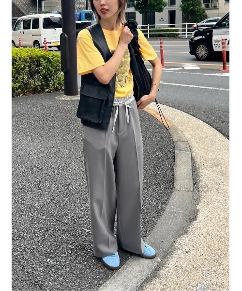 BLACK BY MOUSSY（ブラックバイマウジー）の「waist switching pants(ウエストスウィッチングパンツ)（スラックス・レディース・ブラック/グレー・1/2）」の21枚目の写真