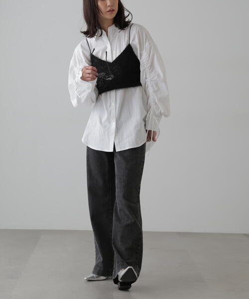 FREE'S MART（フリーズマート）の「ラメキャミソールビスチェ（キャミソール・レディース・ホワイト/ブラック・FREE）」の19枚目の写真