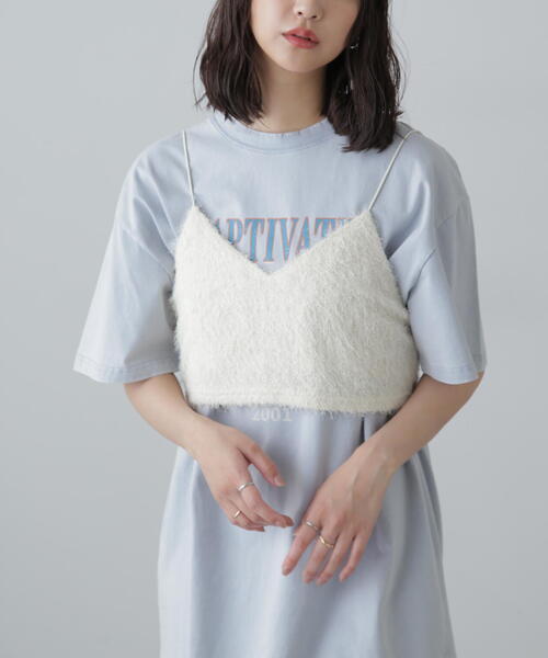 FREE'S MART（フリーズマート）の「ラメキャミソールビスチェ（キャミソール・レディース・ホワイト/ブラック・FREE）」の21枚目の写真