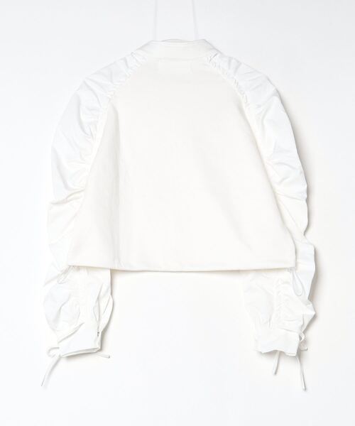 CELENA（セレナ）の「ギャザースリーブ ジップアップブルゾン（ブルゾン・レディース・ホワイト・M/L/XL）」の8枚目の写真