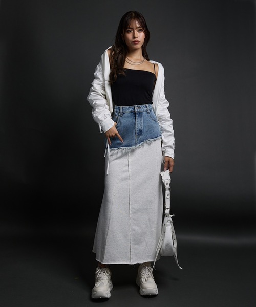 CELENA（セレナ）の「ギャザースリーブ ジップアップブルゾン（ブルゾン・レディース・ホワイト・M/L/XL）」の5枚目の写真