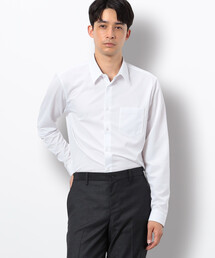 COMME CA ISM（コムサイズム）の「トリコット無地 ショートポイントカラー ドレスシャツ（ビジネスシャツ）」