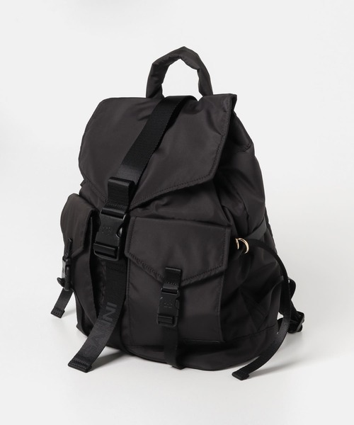 GANNI(ガニー)の「GANNI Recycled Tech Backpack(バックパック/リュック・レディース・ブラック・-)」の7枚目の写真