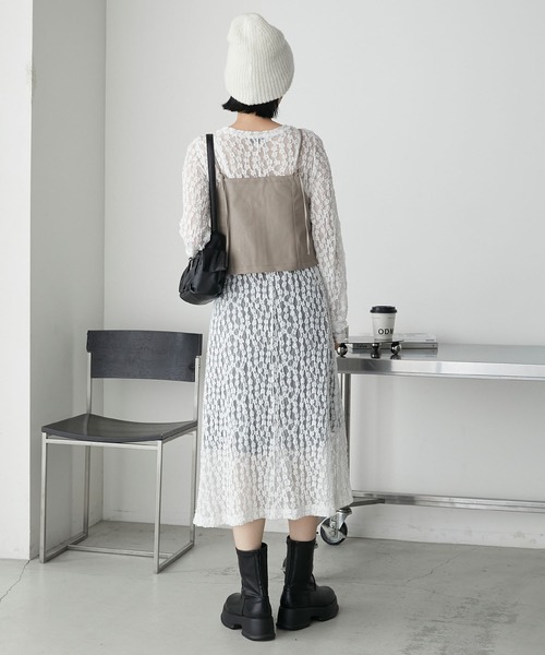 forksy.（フォルクシー）の「【forksy.】リブ編みニット帽/ビーニー（ニットキャップ/ビーニー・レディース・ブラック/杢グレー/オフホワイト・FREE）」の21枚目の写真