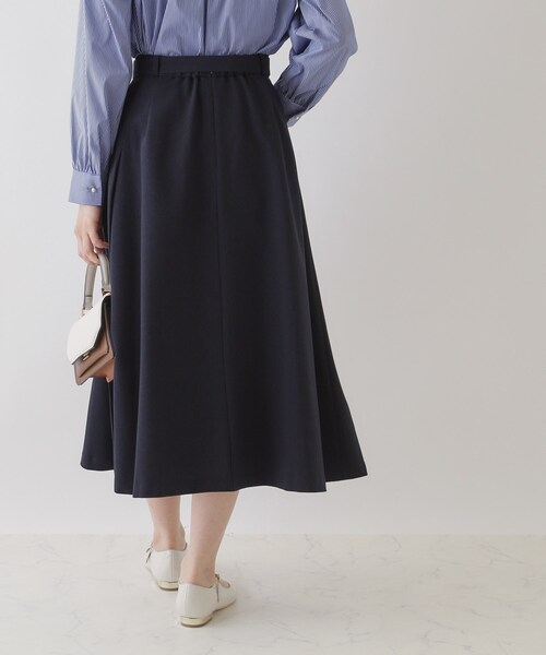 couture brooch（クチュールブローチ）の「【美シルエット・好印象スカート】サイドタックプリーツスカート（スカート・レディース・ブラウン系その他/ネイビー・36/38/40/42）」の19枚目の写真