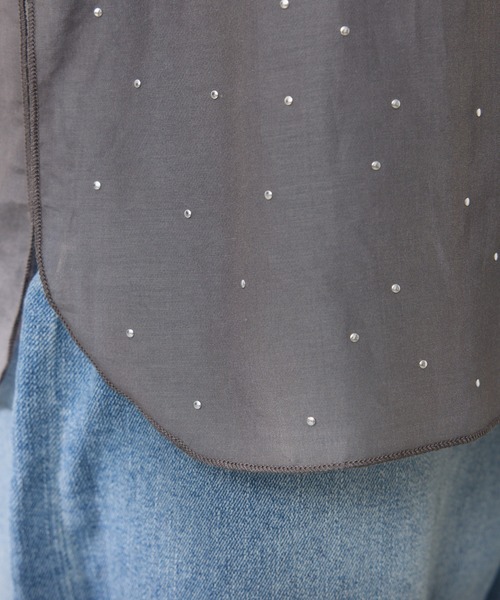 COLLAGE GALLARDAGALANTE（コラージュガリャルダガランテ）の「C′NOTE/裾シアータンク（キャミソール・レディース・ブラック/チャコールグレー/ホワイト/グレー/ネイビー・FREE）」の15枚目の写真