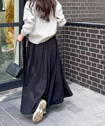 シルキーレーヨンフレアースカート