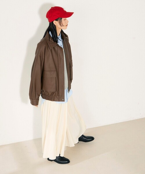 fredy emue（フレディエミュ）の「シルキーレーヨンフレアースカート（スカート・レディース・オフホワイト/ベージュ/ブラック・36/38）」の16枚目の写真