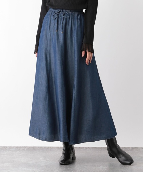 まる4 GLOBAL WORK（グローバルワーク）の「エアリーリラックスDenimスカート