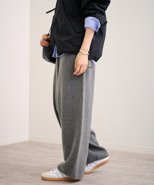 FRAMeWORK（フレームワーク）の「圧縮ウールワイドパンツ（その他パンツ・レディース・チャコールグレー/ネイビー/モカ・38/36）」の17枚目の写真