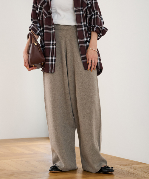 FRAMeWORK（フレームワーク）の「圧縮ウールワイドパンツ（その他パンツ・レディース・チャコールグレー/ネイビー/モカ・38/36）」の22枚目の写真