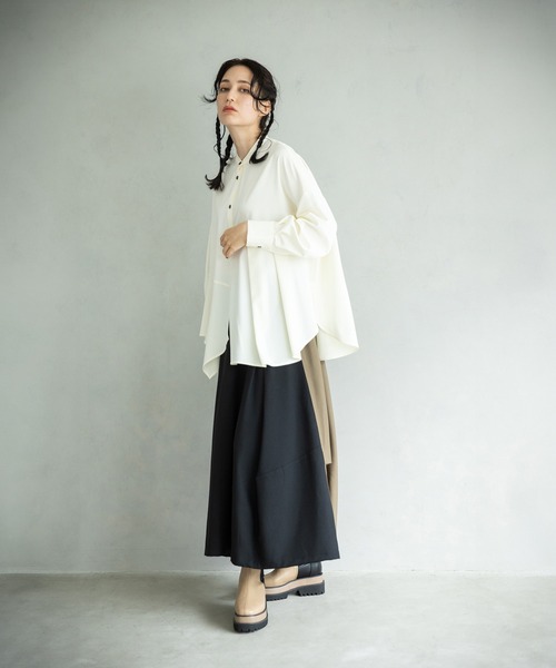 アシンメトリーブラウス（シャツ/ブラウス）｜OSMOSIS（オズモーシス