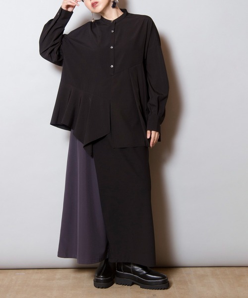 アシンメトリーブラウス（シャツ/ブラウス）｜OSMOSIS（オズモーシス