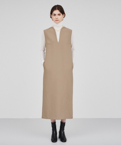 cloenc（クロエンス）の「◆キーネック ジャンパースカート（ワンピース・レディース・ブラック/カーキ・01/02/03）」の7枚目の写真