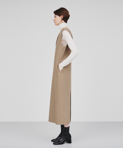 cloenc（クロエンス）の「◆キーネック ジャンパースカート（ワンピース・レディース・ブラック/カーキ・01/02/03）」の8枚目の写真