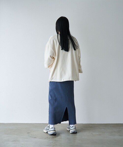 coen（コーエン）の「ピグメントリブイージーナロースカート（スカート・レディース・ロイヤルブルー/ダークグレー/ブラウン/ナチュラル・L/M）」の7枚目の写真