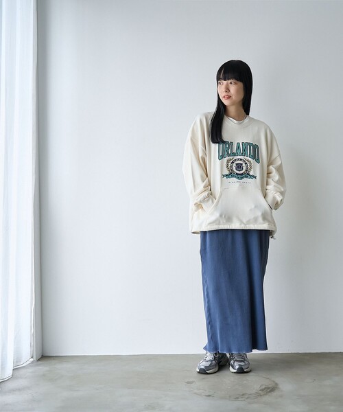 coen（コーエン）の「ピグメントリブイージーナロースカート（スカート・レディース・ロイヤルブルー/ダークグレー/ブラウン/ナチュラル・L/M）」の8枚目の写真