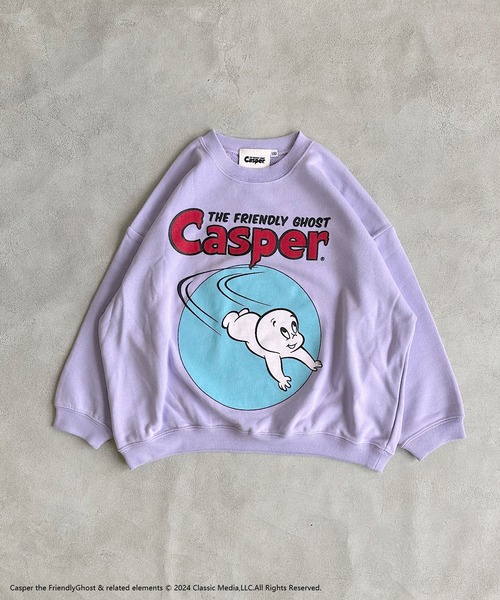 MARKEY'S(マーキーズ)の「【Casper/キャスパー】別注トレーナー(スウェット・キッズ・ライトグレー/ラベンダー・150/140/130/120/110/100/95/90/80)」の3枚目の写真