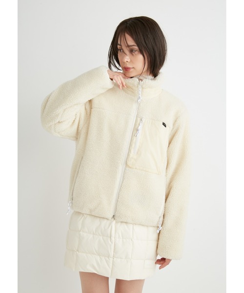 emmi（エミ）の「【emmi×TAION】リバーシブルボアダウンジャケット（ダウンジャケット/コート・レディース・パープル/オフホワイト/ブラック・0/1）」の10枚目の写真