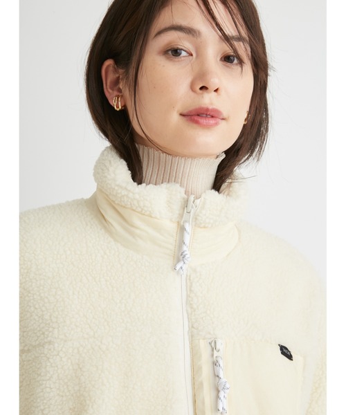 emmi（エミ）の「【emmi×TAION】リバーシブルボアダウンジャケット（ダウンジャケット/コート・レディース・パープル/オフホワイト/ブラック・0/1）」の13枚目の写真