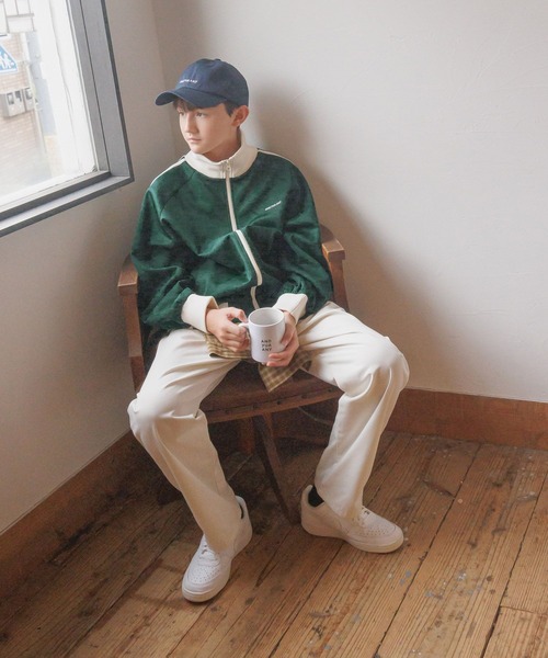 GLOBAL WORK（グローバルワーク）の「トラックジャケット/AND YUA ANY/137656（ジャージ・キッズ・アイボリー/グリーン・160cm/150cm）」の5枚目の写真