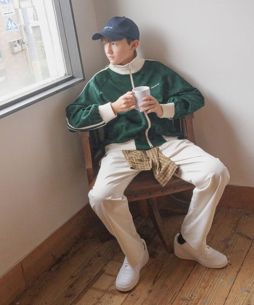 GLOBAL WORK（グローバルワーク）の「トラックジャケット/AND YUA ANY/137656（ジャージ・キッズ・アイボリー/グリーン・160cm/150cm）」の7枚目の写真