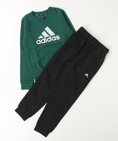 adidas(アディダス)の「アディダス adidas エッセンシャルズ ビッグロゴ フリース ジョガーセット キッズ(セットアップ・キッズ・レッド/コバルトブルー/グリーン・130cm/140cm/150cm/160cm)」の2枚目の写真