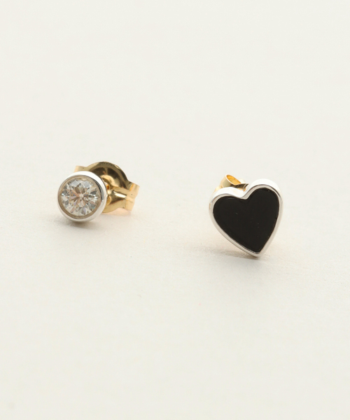 FRAMeWORK GIGI/ジジ 別注Amour earings onyx① GIGI/ジジ 別注Amour earings onyx（ピアス（両耳用