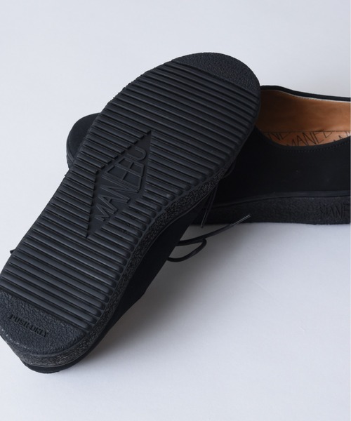 MANEBU（マネブ）の「2-9C2 【MANEBU】HIHIN(PANSOLE)SUEDE マネブ スエード（ドレスシューズ・メンズ・ブラック・41/42/43）」の5枚目の写真