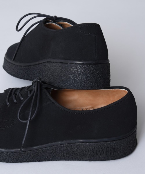 MANEBU（マネブ）の「2-9C2 【MANEBU】HIHIN(PANSOLE)SUEDE マネブ スエード（ドレスシューズ・メンズ・ブラック・41/42/43）」の7枚目の写真