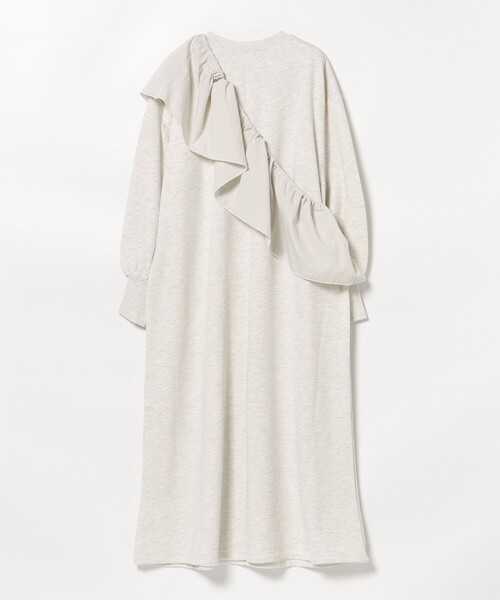 BEAMS HEART(ビームスハート)の「フリル付き スウェット ワンピース(ワンピース・レディース・ホワイト系その他5/チャコールグレー・FREE)」の16枚目の写真