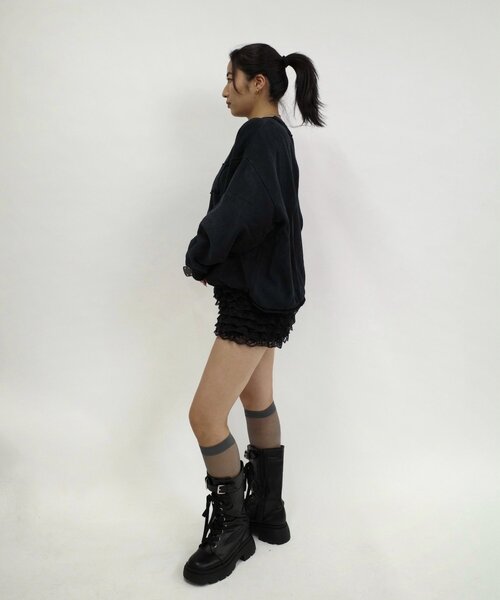 WHO'S WHO gallery（フーズフーギャラリー）の「【KOOKY'N/クーキー】BRONX パッチ刺繍スウェット（スウェット・レディース・ネイビー/チャコールグレー/ブラック・MEDIUM/LARGE）」の5枚目の写真