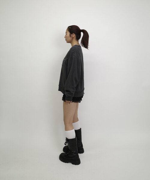 WHO'S WHO gallery（フーズフーギャラリー）の「【KOOKY'N/クーキー】BRONX パッチ刺繍スウェット（スウェット・レディース・ネイビー/チャコールグレー/ブラック・MEDIUM/LARGE）」の11枚目の写真