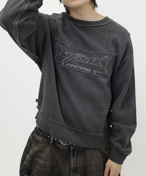 WHO'S WHO gallery（フーズフーギャラリー）の「【KOOKY'N/クーキー】BRONX パッチ刺繍スウェット（スウェット・レディース・ネイビー/チャコールグレー/ブラック・MEDIUM/LARGE）」の14枚目の写真