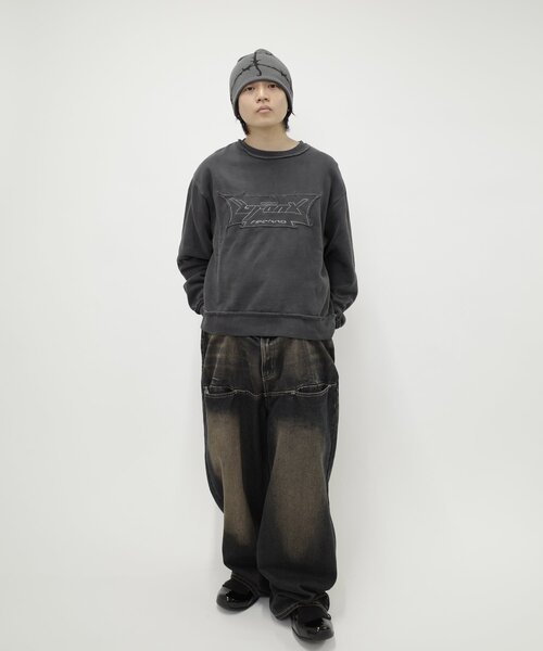 WHO'S WHO gallery（フーズフーギャラリー）の「【KOOKY'N/クーキー】BRONX パッチ刺繍スウェット（スウェット・レディース・ネイビー/チャコールグレー/ブラック・MEDIUM/LARGE）」の15枚目の写真