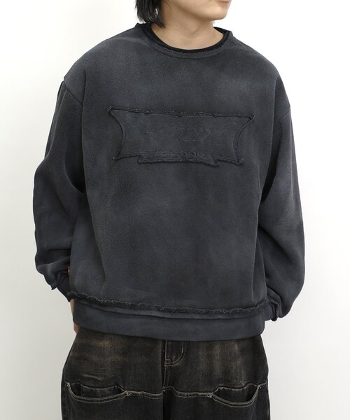 WHO'S WHO gallery（フーズフーギャラリー）の「【KOOKY'N/クーキー】BRONX パッチ刺繍スウェット（スウェット・レディース・ネイビー/チャコールグレー/ブラック・MEDIUM/LARGE）」の16枚目の写真