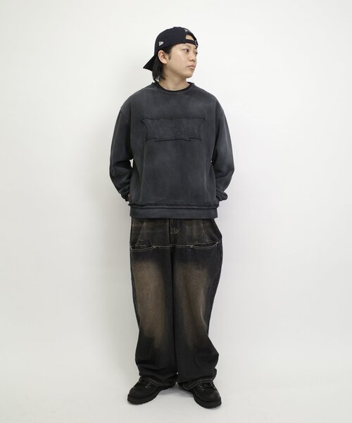 WHO'S WHO gallery（フーズフーギャラリー）の「【KOOKY'N/クーキー】BRONX パッチ刺繍スウェット（スウェット・レディース・ネイビー/チャコールグレー/ブラック・MEDIUM/LARGE）」の17枚目の写真