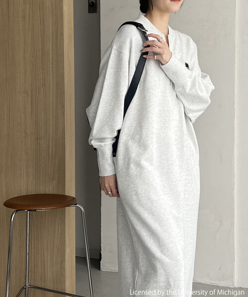 GOOD ROCK SPEED（グッドロックスピード）の「〈GOOD ROCK SPEED〉カレッジジップワンピース（ワンピース・レディース・ブラック/グレー・FREE）」の12枚目の写真