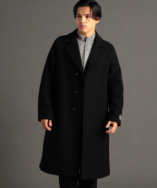 MONSIEUR NICOLE（ムッシュニコル）の「MILIOR カシミヤ混ウールメルトン チェスターコート（チェスターコート・メンズ・ブラック/チャコールグレー・MEDIUM/LARGE/X-LARGE）」の2枚目の写真