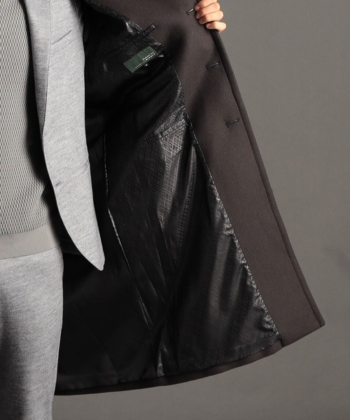 MONSIEUR NICOLE（ムッシュニコル）の「MILIOR カシミヤ混ウールメルトン チェスターコート（チェスターコート・メンズ・ブラック/チャコールグレー・MEDIUM/LARGE/X-LARGE）」の17枚目の写真